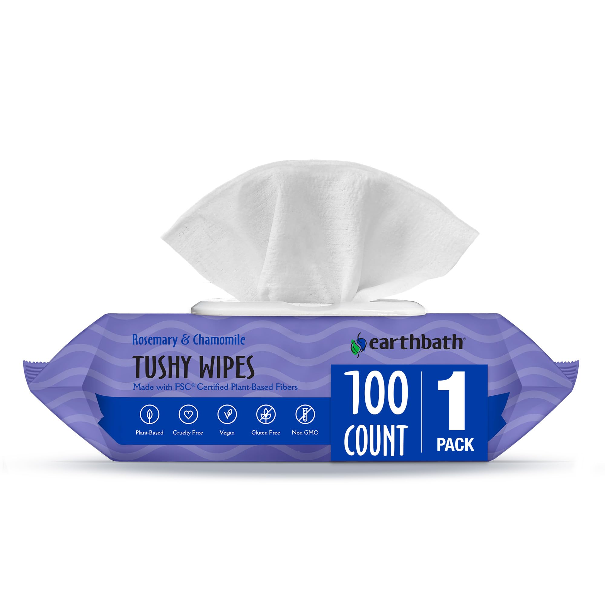 Amazon.com: earthbath, Rosemary & Chamomile Tushy Wipes - Dog
